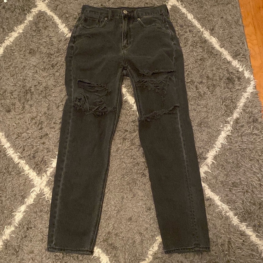 american eagle black ripped jeans